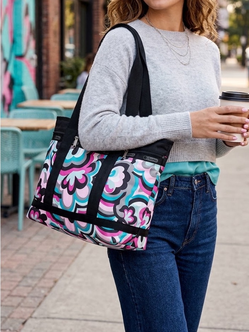 NEW LESPORTSAC REVOLVE MEDIUM TRAVEL TOTE